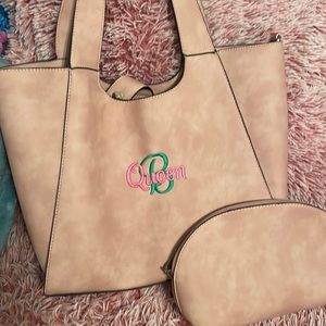 NWOT “Queen B” personalized blush pink purse for AKA or DZ